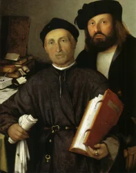 Lékař Giovanni Agostino della Torre a jeho syn Niccolò, kolem roku 1515 (olej na plátně)