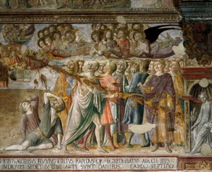 Odhalení: zatracení jsou proraženi obklopující září, 1446-1449