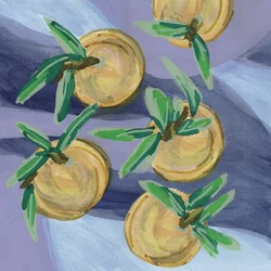 Klementinky v pastelově žluté barvě
