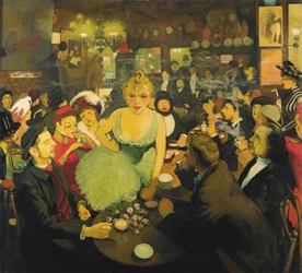 V klubu Aristide Bruants Montmartre Le Mirliton, 1886-1887