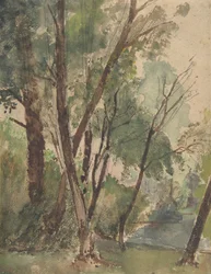 Stromy u rybníka, 1853-1878.