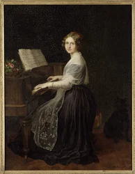 Portrét sopranistky Jenny Lind (1820-1887), od Asher, Louis (1804-1878). Olej na plátně