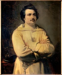 Portrét Honore de Balzac (1799-1850) Obraz Louise Boulangera (1806-1867) 19. stol. Věže. Muzeum výtvarných umění
