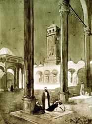 Vchod do mešity Muhammada Aliho, Káhira, Egypt, 1928