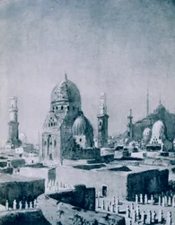 Hrobky chalífů, Káhira, Egypt, 1928