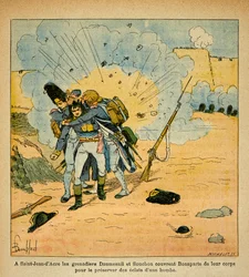 Ilustrace Bombled Louis (1862-1927) z knihy „Památník svaté Heleny“ od hraběte Emmanuela de Las Cases (1766-1842): Při obležení Saint Jean d