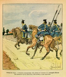 Východní Armee seržanta Eugena, dit Grenest, ilustrovaný Louisem Bombledem (1862-1927) (francouzsko-německá válka; kampaň 1870-1871): Obrana Dijonu 29. října