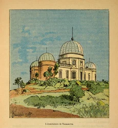 Válka na Madagaskaru - neoficiální historie francouzských expedic 1885-1895 od Henri Galli dit Galllichet (1854-1922), ilustrované Louisem Bombledem (1862-1927): Observatoř Tananarive v roce 1895, soukromá sbírka