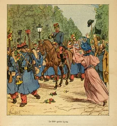 The War in Madagascar-Anecdotal History of the French Expeditions of 1885-1895 (Válka na Madagaskaru - anekdotické dějiny francouzských výprav v letech 1885-1895), autor Henri Galli dit Galllichet (1854-1922), ilustroval Louis Bombled (1862-1927): 200. lin