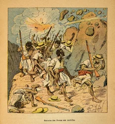 Válka na Madagaskaru - neoficiální historie francouzských expedic 1885-1895 od Henri Galli dit Galllichet (1854-1922), ilustrované Louisem Bombledem (1862-1927): Soukromá sbírka