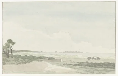 Vergezicht se setkal s městem Gallipoli Pohled do dálky na město Gallipoli (titul na objektu) Cesty po Itálii, Sicílii a Maltě - 1778 (název série)