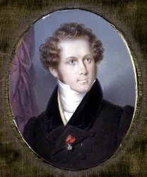 Portrét Vincenza Belliniho (1801 - 1835).Miniatura Duprého. Muzeum Scala. Milán.