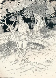 Ilustrace pro Spensers Faerie Queene. zpěv II. Verš 30, c1895