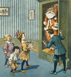 Santa Discovered in the Closet, 20. století (tisk)