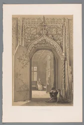 Dveře do knížecí komnaty v Hohensalzburgu Entrée de la Salle des Princes a Hohensaltzbourg (název na předmětu)