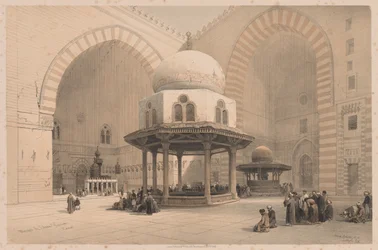 Egypt a Núbie: Svazek III – č. 8, Mešita sultána Hassana, Káhira, 1838.