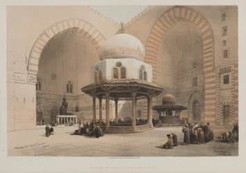 Egypt a Núbie, svazek III, mešita sultána Hassana, Káhira, 1848.