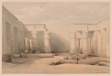 Egypt a Núbie: svazek II – č. 18, Medinet Abou, Théby, 1832.