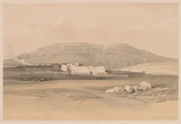Egypt a Núbie: svazek II – č. 20, Medinet Abou, Théby, 1838.