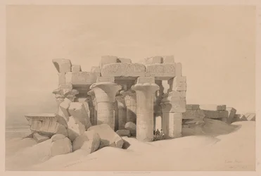 Egypt a Núbie: svazek II – č. 42, Ruiny Kom Ombo, 1838.