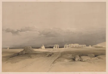 Egypt a Núbie: Svazek II – č. 8, Ruiny Memnonia, Théby, 1838.