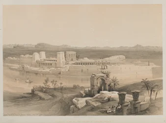 Egypt a Núbie, svazek I: Celkový pohled na ostrov Philae, Núbie, 1846.