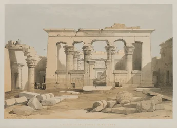 Egypt a Núbie, svazek I: Portico of the Temple of Kalabshe, 1847.