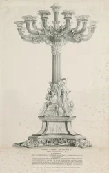 Liam Hall - Chandelebra: Litografie, 1832