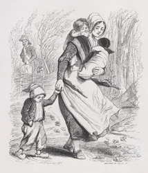 Jeanne, rusovláska z The Complete Works of Béranger, 1836.