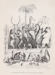 This protest was stifled by the noise of private conversations from Scenes from the..., ca. 1837-47.    1209102   cs       czech Successfully Translated  Original: Violinist and Little Organgrinder, 1610-85. Translat: Violinist and Little Organgrinder, 161