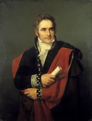 Portrét Kazimíra Periera, ministra, prezidenta rady v roce 1831 Obraz Louise Hersenta (1777-1860) 19. stol. Ztlumit. 1,65 x 0,90 m. Versailles, zámecké muzeum