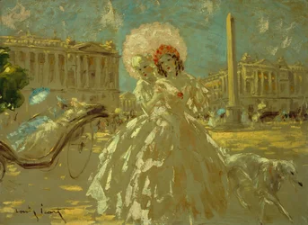 Place de la Concorde (olej na plátně)