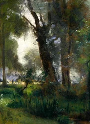 The Edge of the Karlsaue, Kassel (olej na plátně)