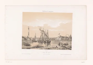 Pohled na Caen z Cours Caffarelli Port de Caen, Pris du Cours Caffarelli (název na objektu) Současná Francie (název série) La France de nos jours (název série na objektu)