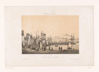 Pohled na přístav Cherbourg Vue du port de Cherbourg (název na objektu) Současná Francie (název série) La France de nos jours (název série na objektu)