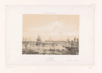 Pohled na Bassin Napoléon III v přístavu Cherbourg Cherbourg. Basin Napoleon III (název na předmětu) Současná Francie (název série) La France de nos jours (název série na objektu)