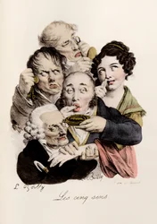 Rytina Les cinq Sens od Louis-Leopolda Boillyho (Louis Leopold Boilly