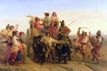 Příjezd kombajnů v Pontine Marshes, 1830