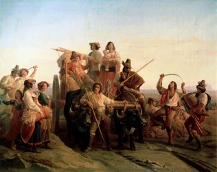 Příjezd kombajnů v Pontine Marshes, 1833