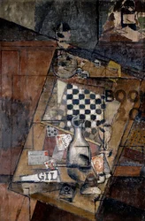 Zátiší se šachovnicí, 1912