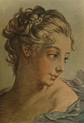 Hlava mladé dívky, c1760-1790, 1913