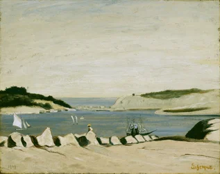 Coast Scene, 1909 (olej na papíře, nalepeno na plátně)