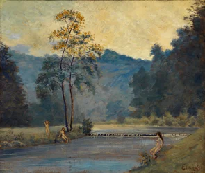 Tři dívky a řeka, 1907.