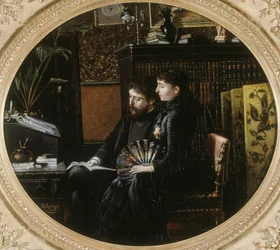 Portrét Alphonse Daudeta 1840-1897 a jeho manželky, rozené Julie Allard, 1883.