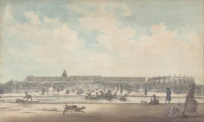 Château de Versailles při pohledu ze zahrad, 1779.