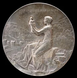 Medaile k padesátému výročí francouzské školy v Aténách [avers], 1898.