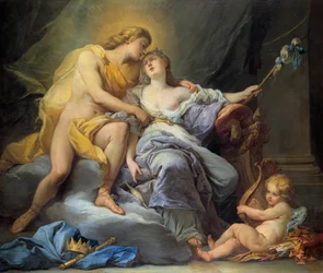 Obraz Apollo Hladící Leucothoe od Antoina Boizota (1702-1782) 1737 Rozm. 1,67 x 2 m. Prohlídky, Muzeum výtvarných umění