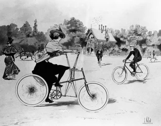 Les Vélocipédistes - od Louise Valleta, Bibl. arts deco