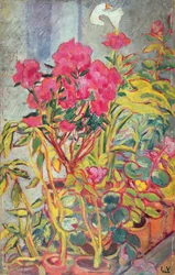 Azalky, kolem roku 1918 (olej na palubě)