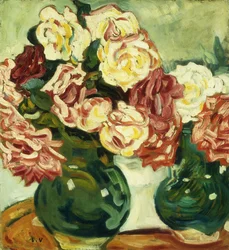 Dvě vázy s růžemi; Deux Vases de Roses